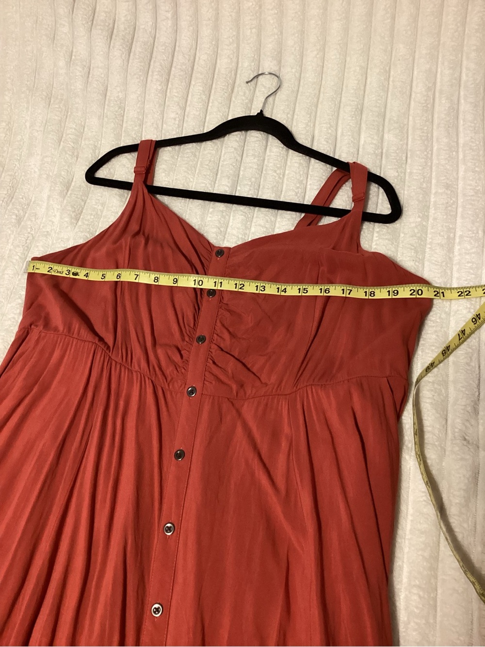torrid Rust Button-Front Midi Sundress, EUC, size 2 (18/20) - Picture 5 of 7